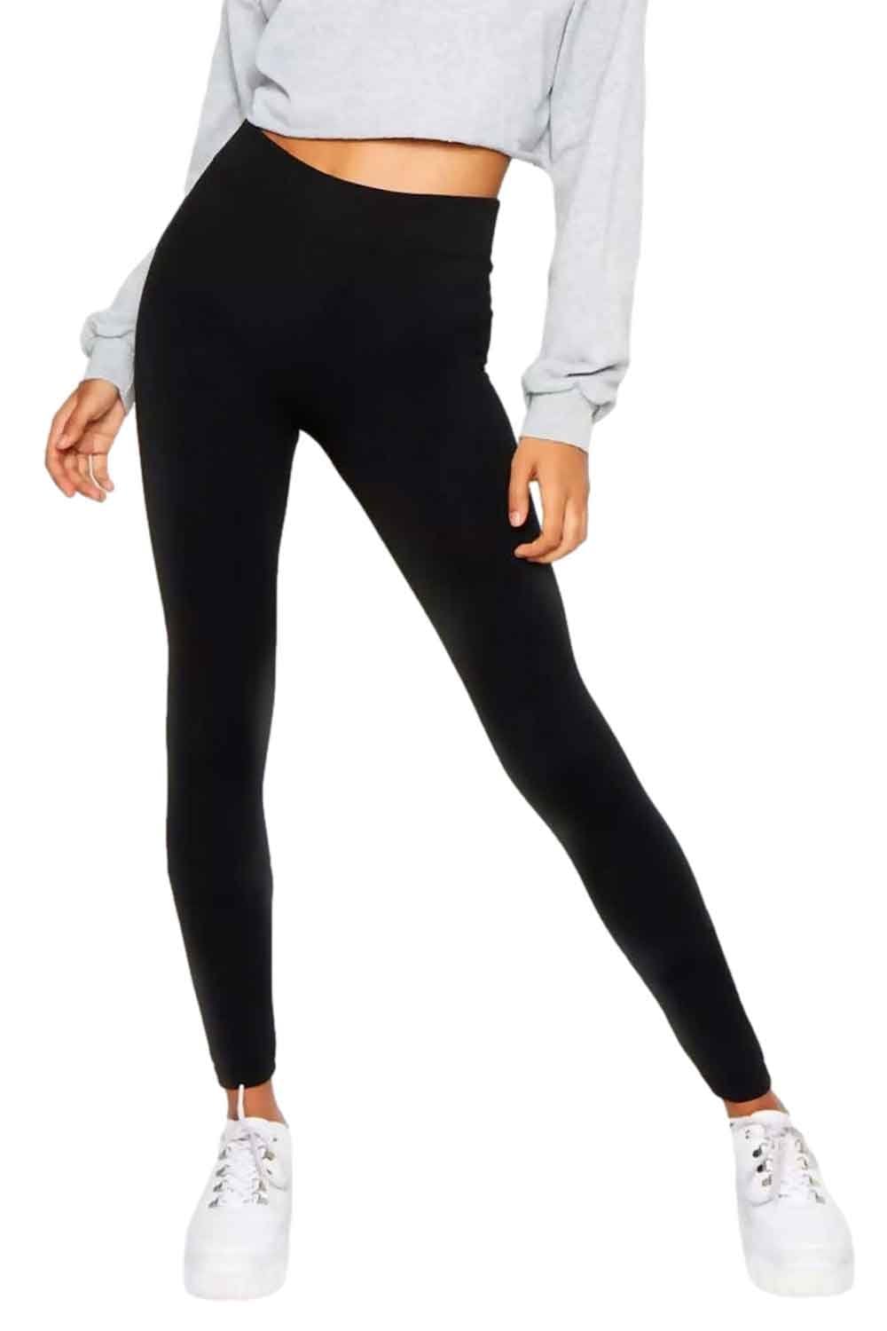 Black Fleece Lined Leggings
