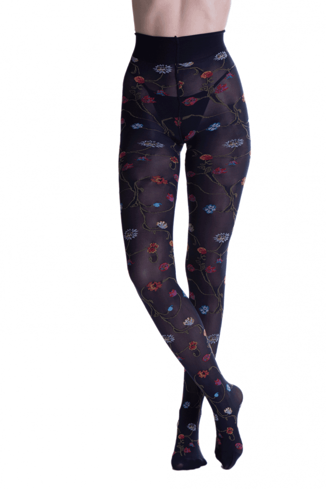 Platino Floral Tights