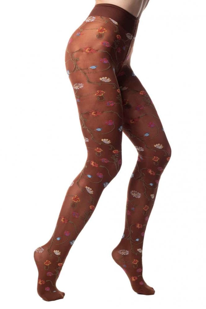 Platino Floral Tights