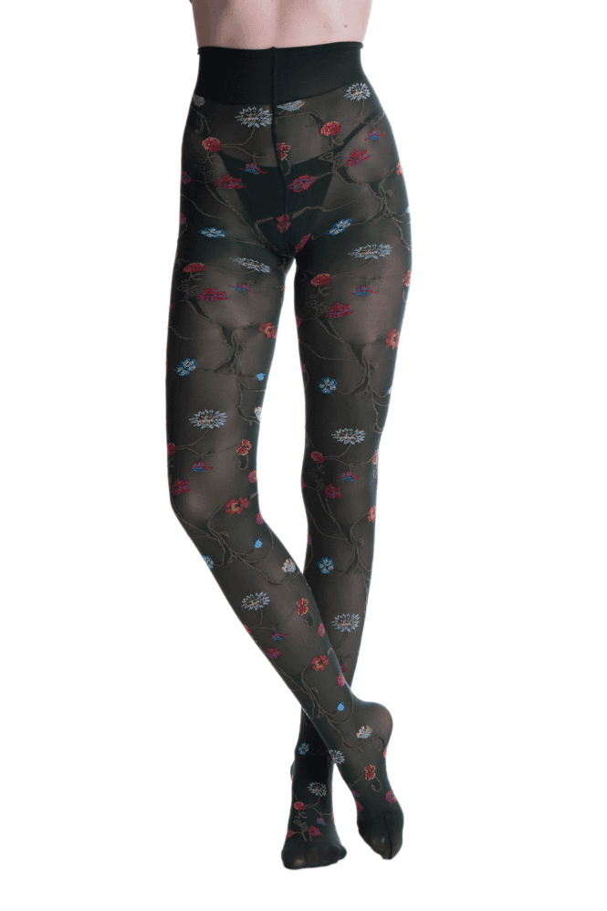 Platino Floral Tights