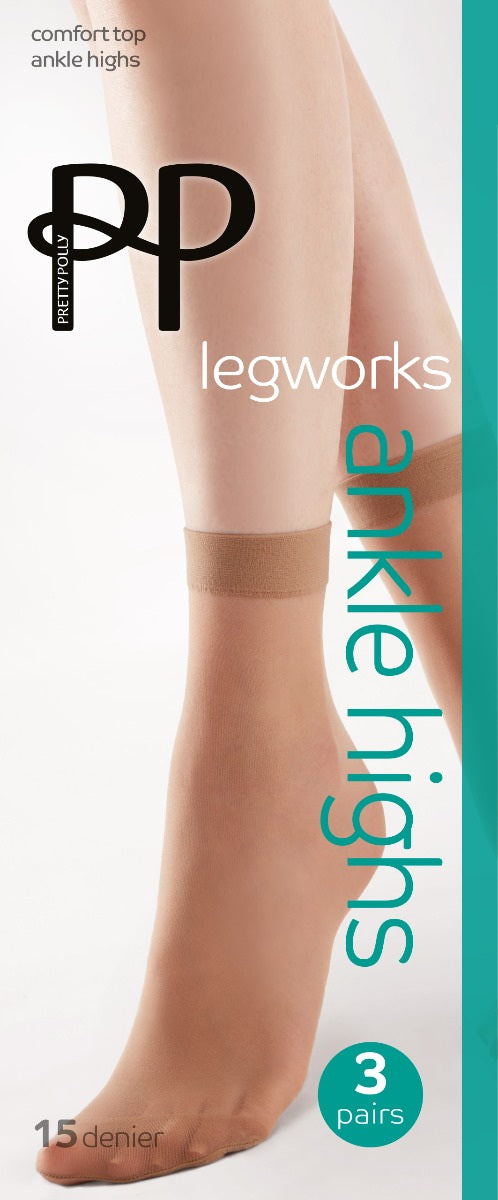 Legworks Comfort Top Ankle Highs 3 Pair Pack GZ14