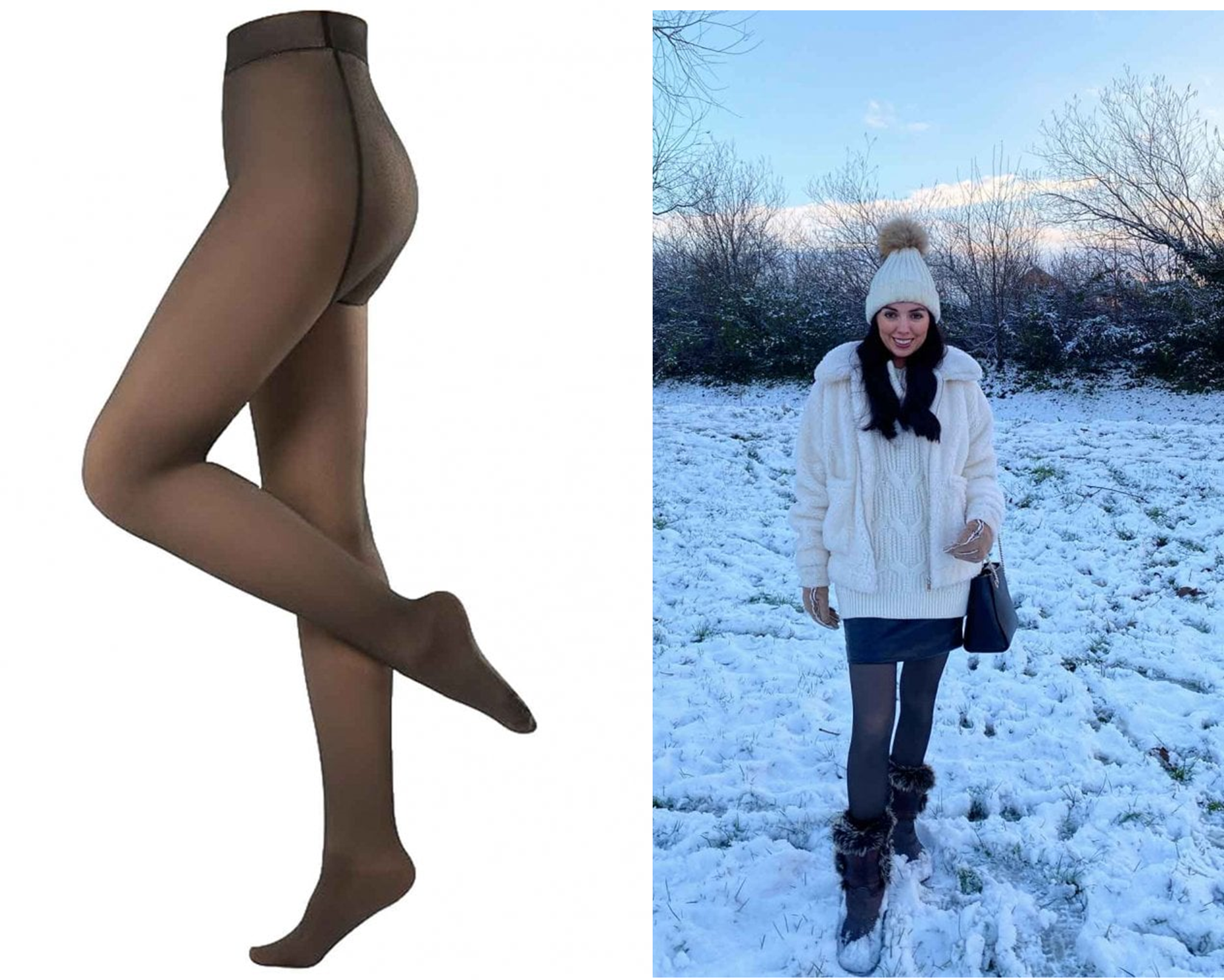 Sheer Look fleece Lined Tights