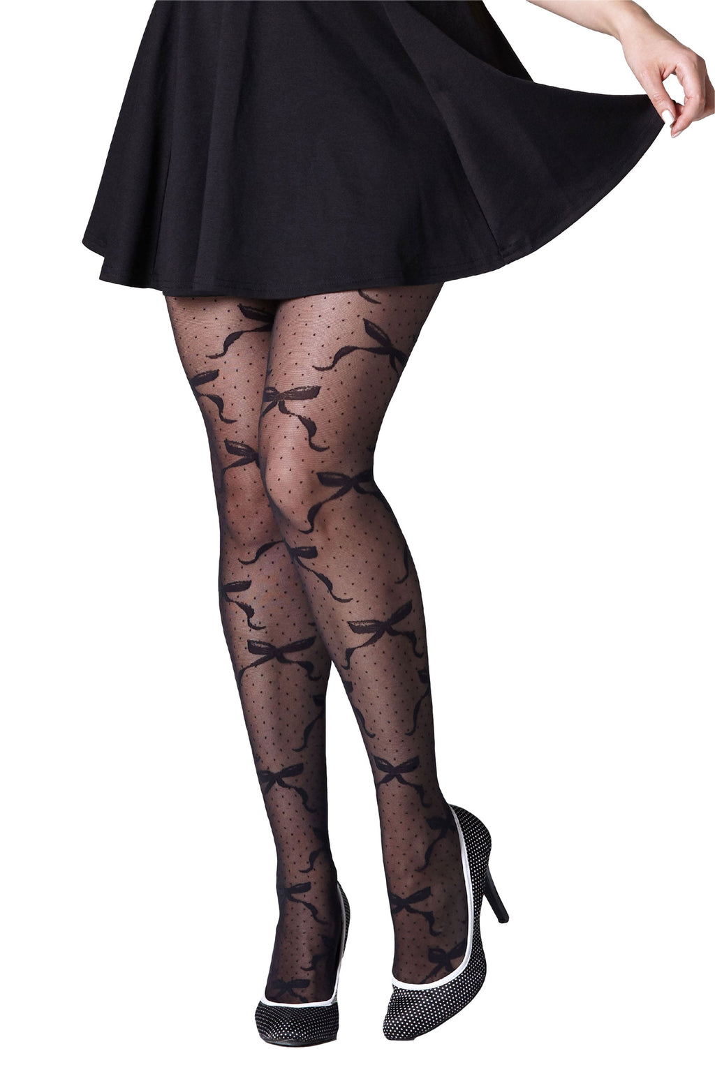 Polka Dot Bow Tights 1626