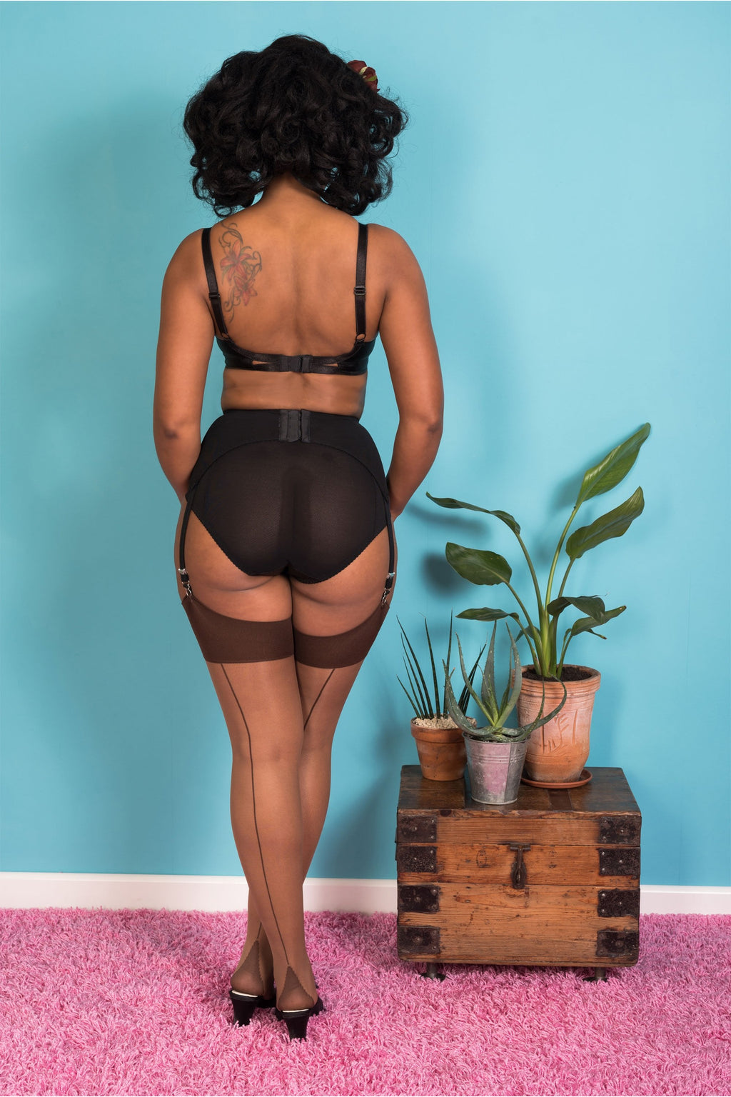 Seamed Stockings Nutmeg/Coffee Glamour H2054