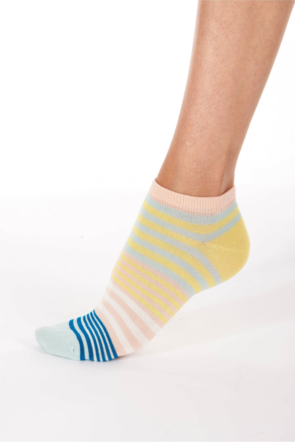 Polka Dot and Stripe Bamboo Trainer Socks