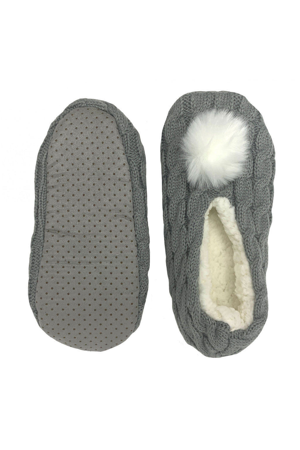 Bramble Grey Ballerina Slipper Sock