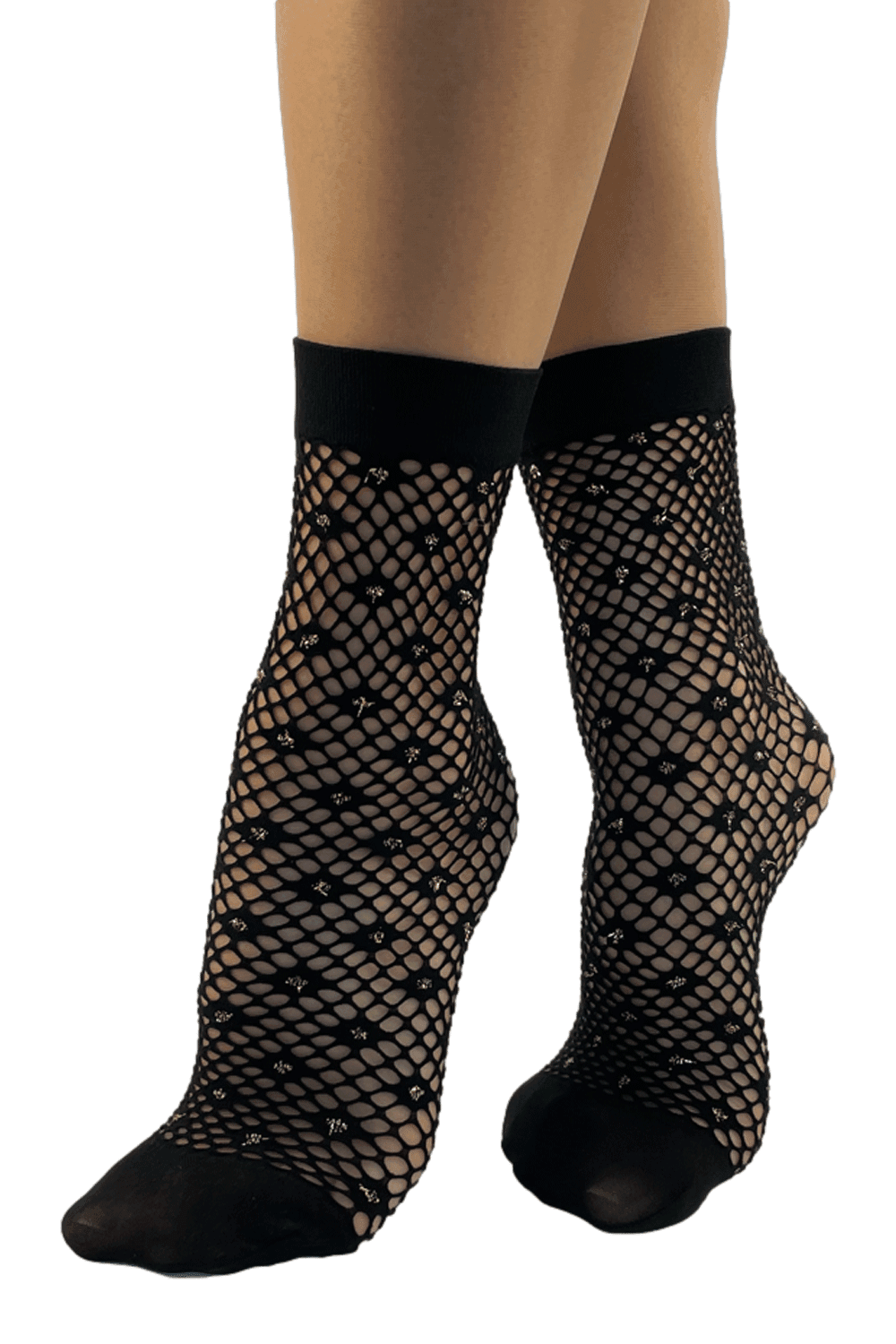 Fishnet Sparkle Ankle Highs 1736