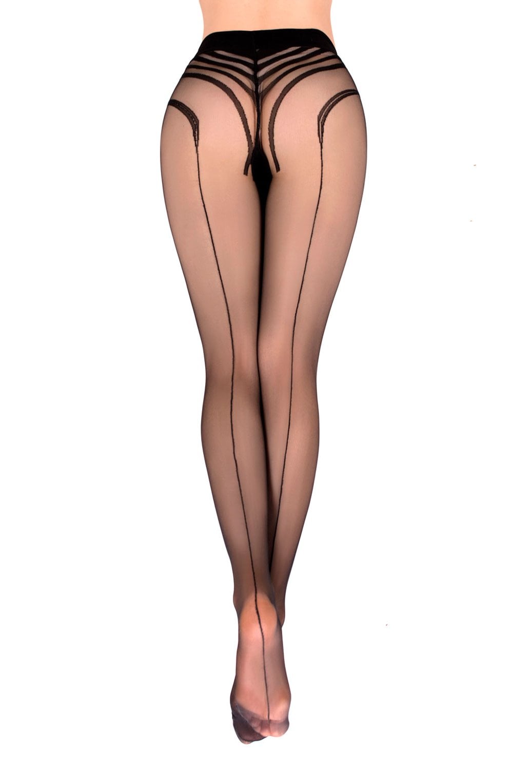 559 Striped Backseam Tights