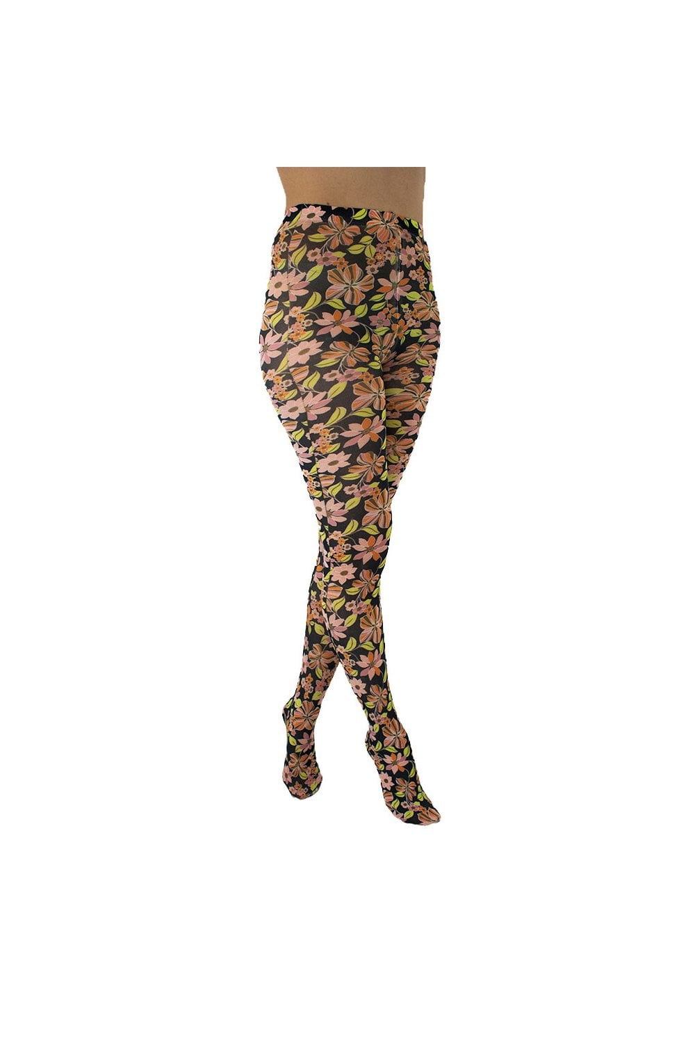 Colour Pop Floral Printed Tights