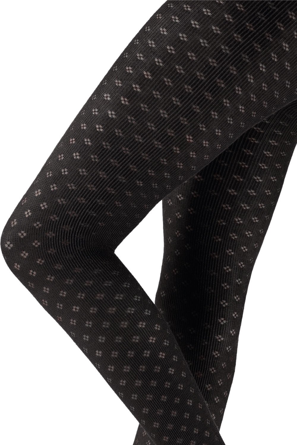 Small Diamond Flower Opaque Tights AXX2
