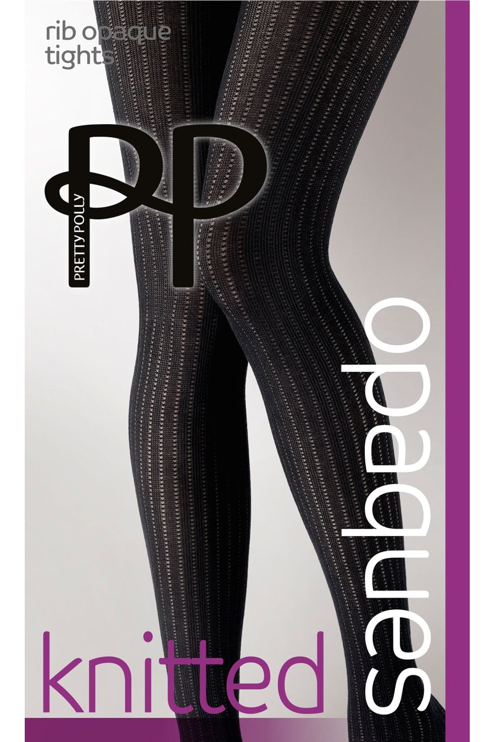 Pretty Polly Rib Patterned Opaque Tights AXX4