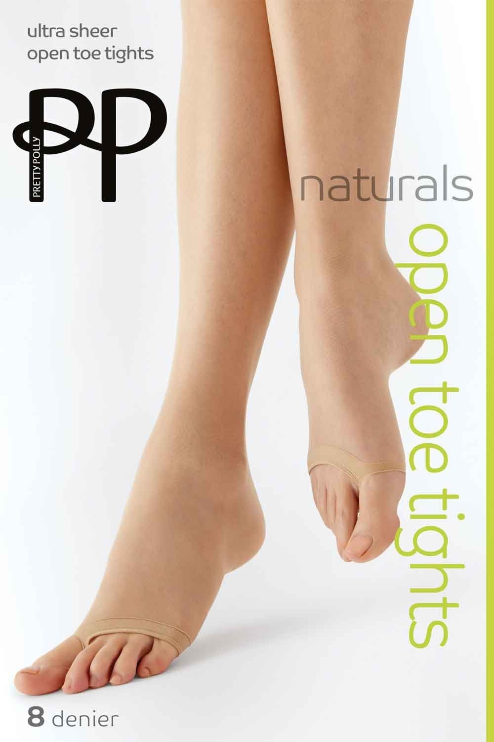 Naturals 8 Denier Open Toe Tights APA6
