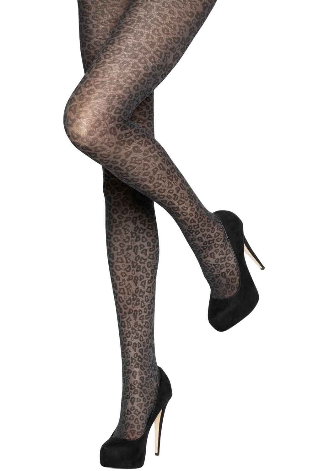 Animal Print Mesh Tights CAIM