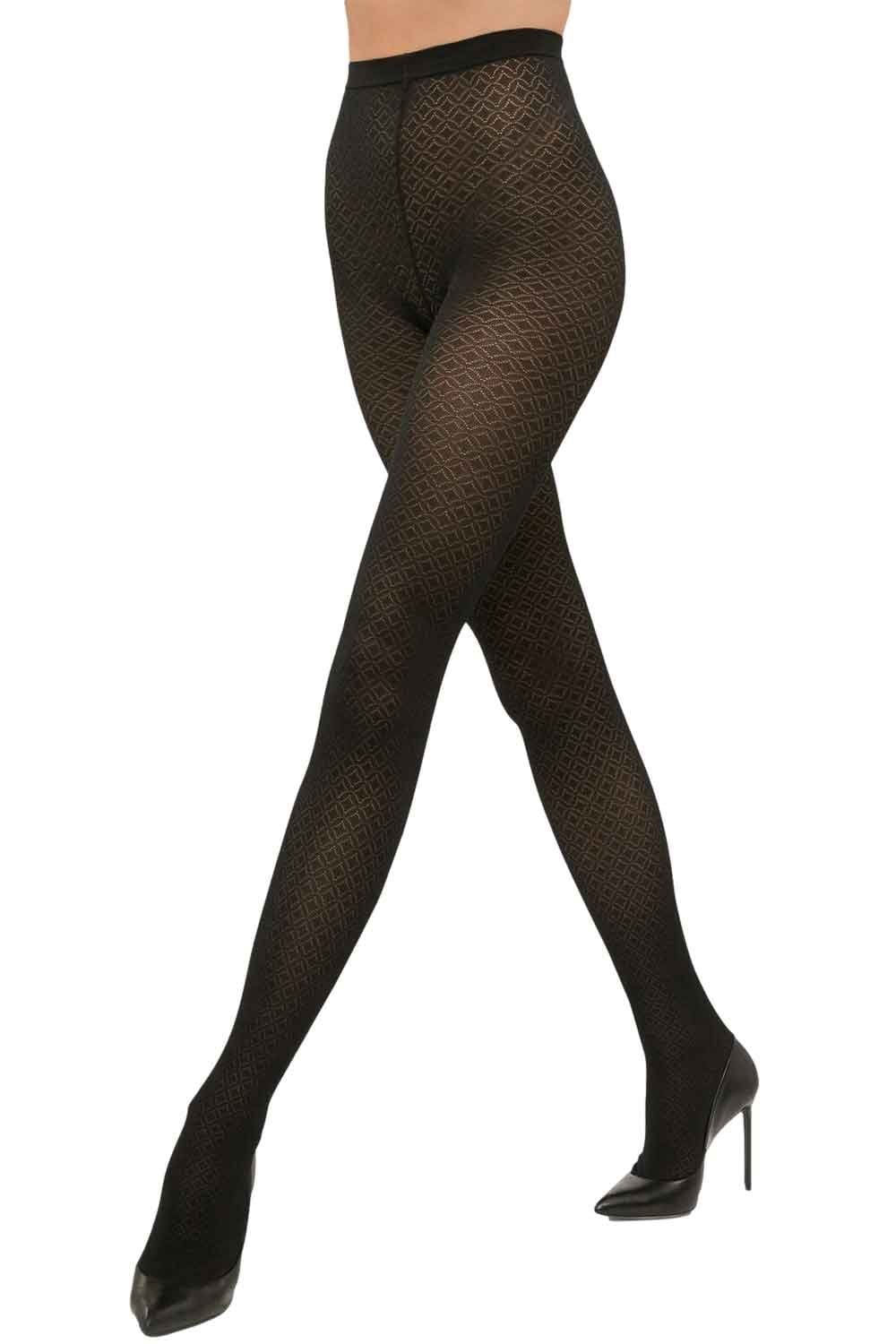 All Over Jacquard Pattern Tights 14988
