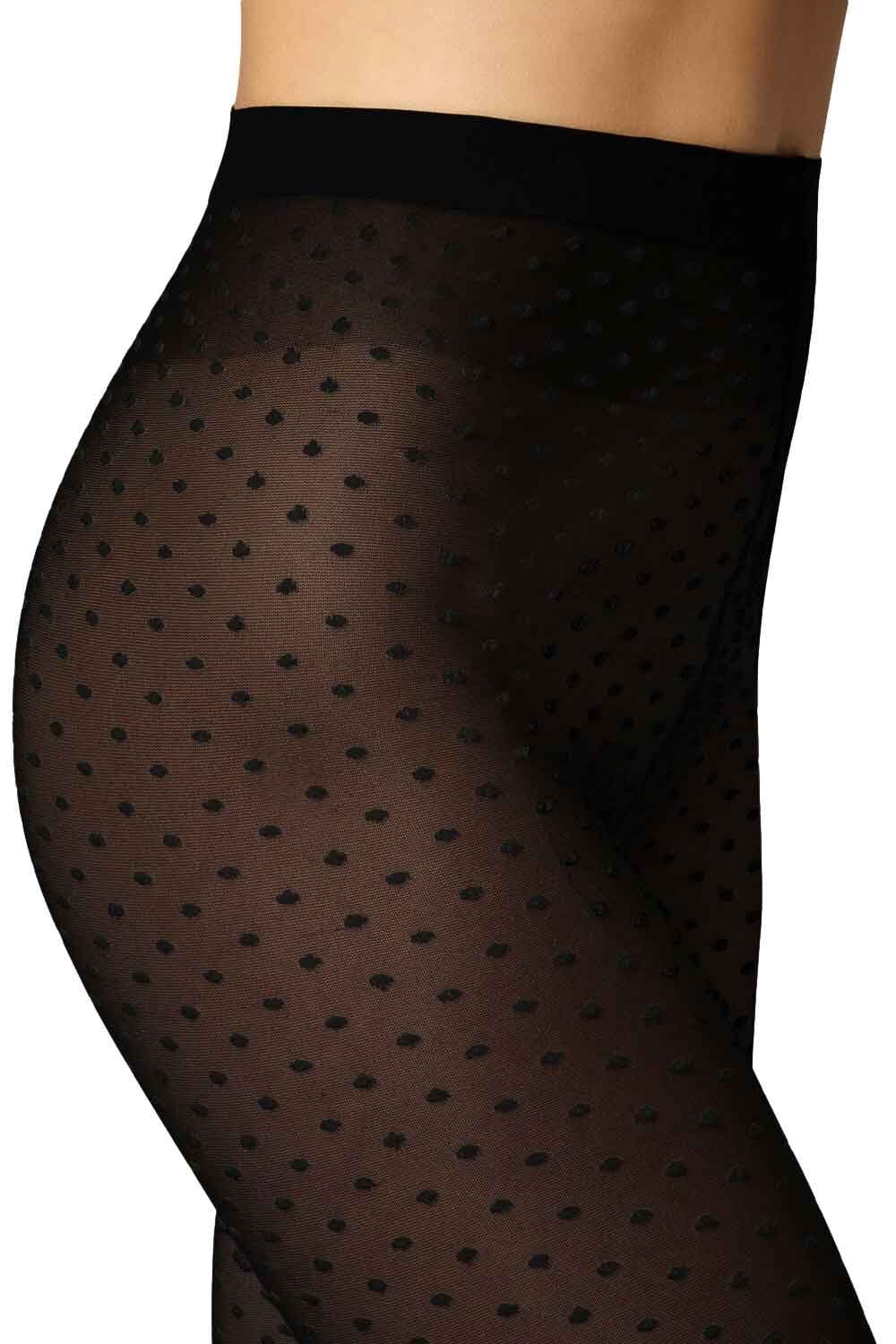 Satin Touch Dot Tights 17604