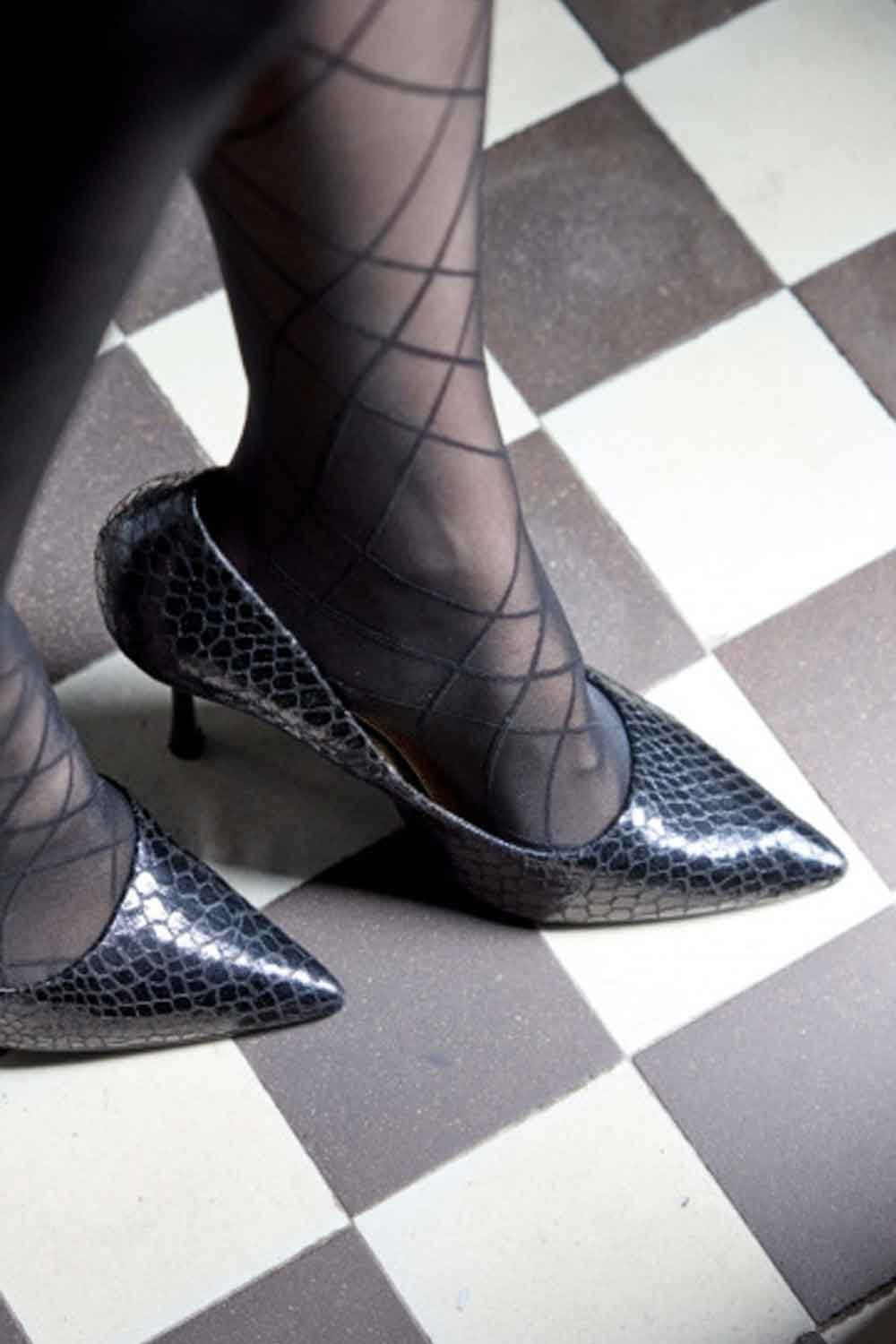 Ribbon Pattern Tights AYT1