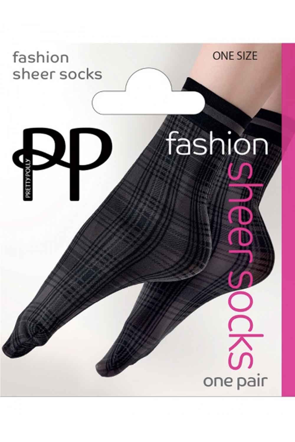 Tartan Pattern Ankle Socks AYT7