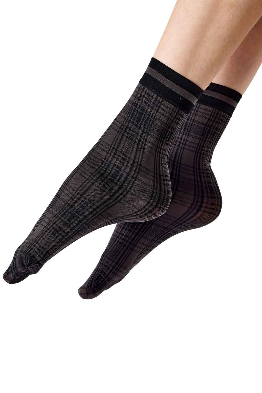 Tartan Pattern Ankle Socks AYT7