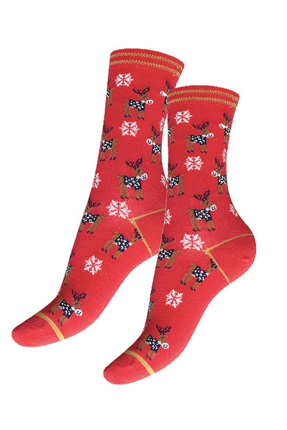 All Over Reindeer Christmas Socks CGCE