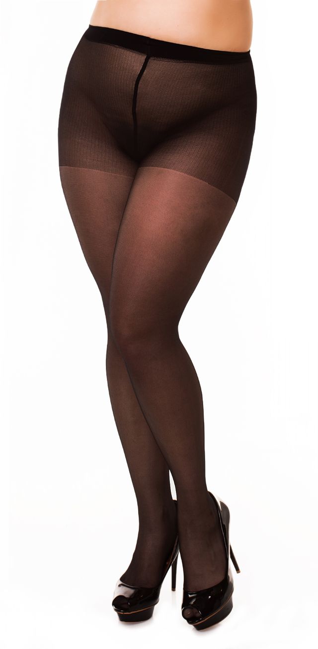 Glamory 50122 Black Plus Size Tights
