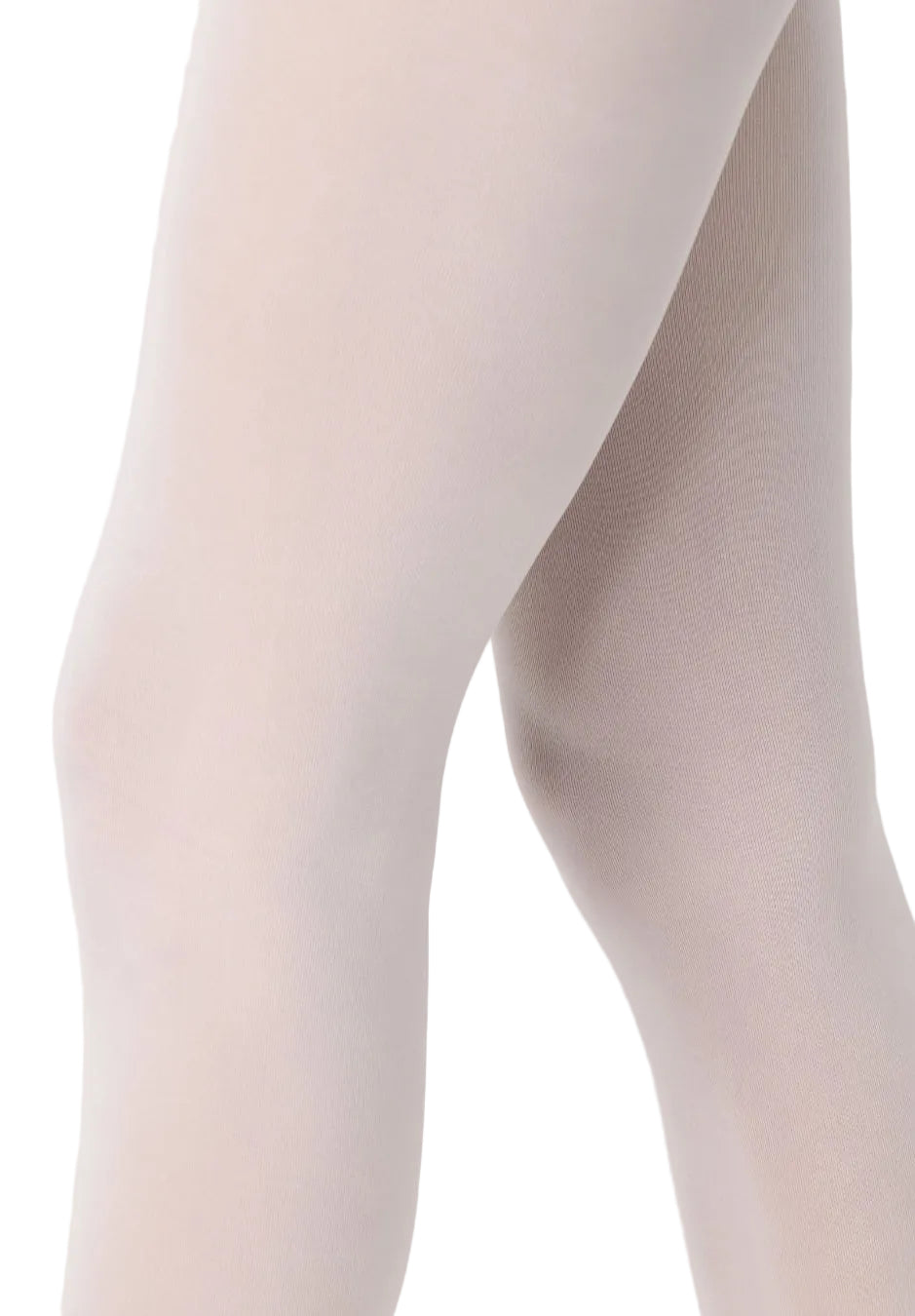 Milk coloured  tights on a white background