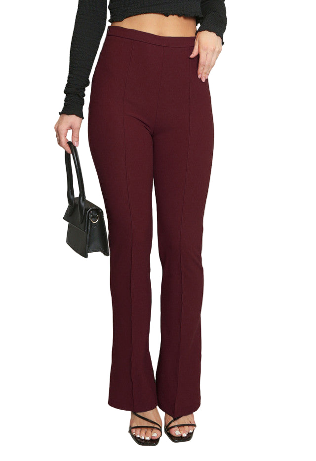 Burgundy flared trousers by Allana
