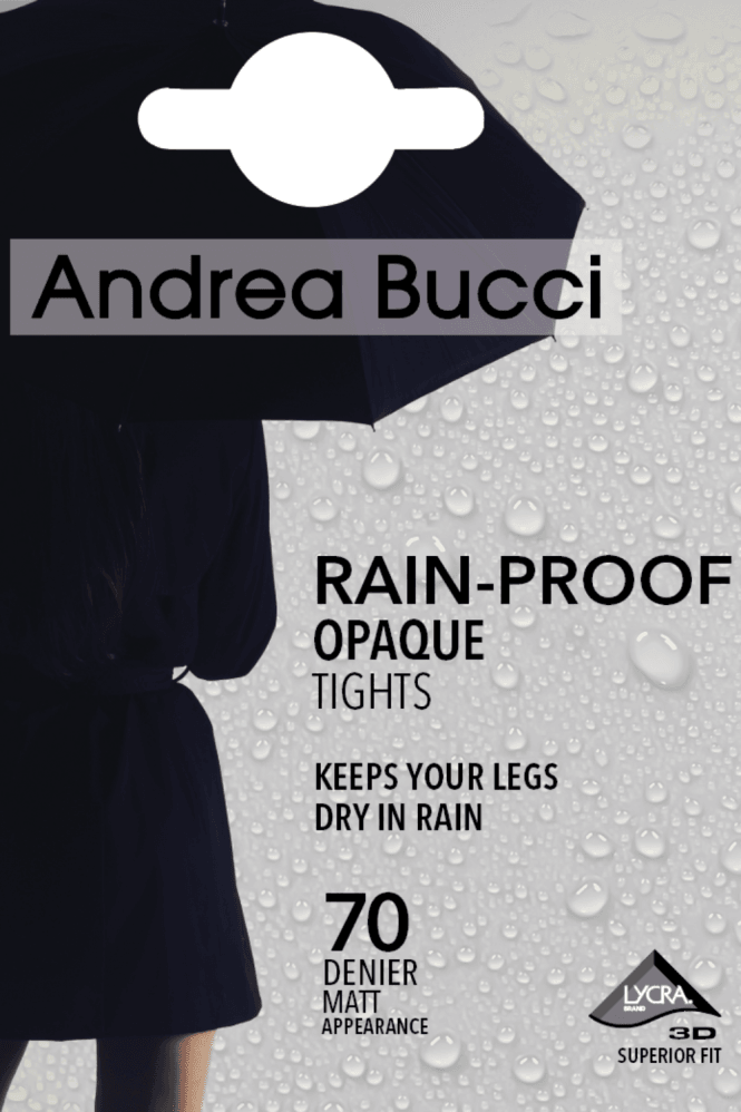 Rain proof 70 denier opaque tights by Andrea Bucci 03/03777