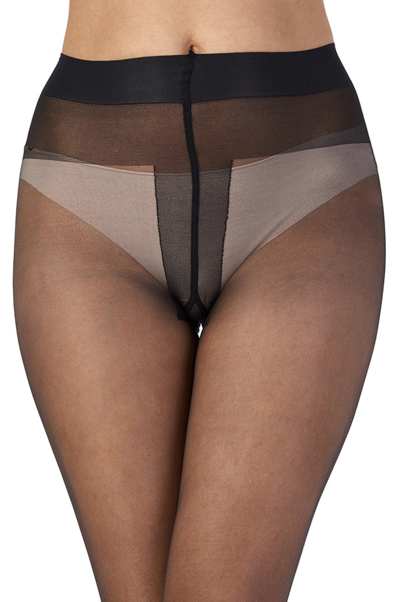 Sheer black tights  on a white background