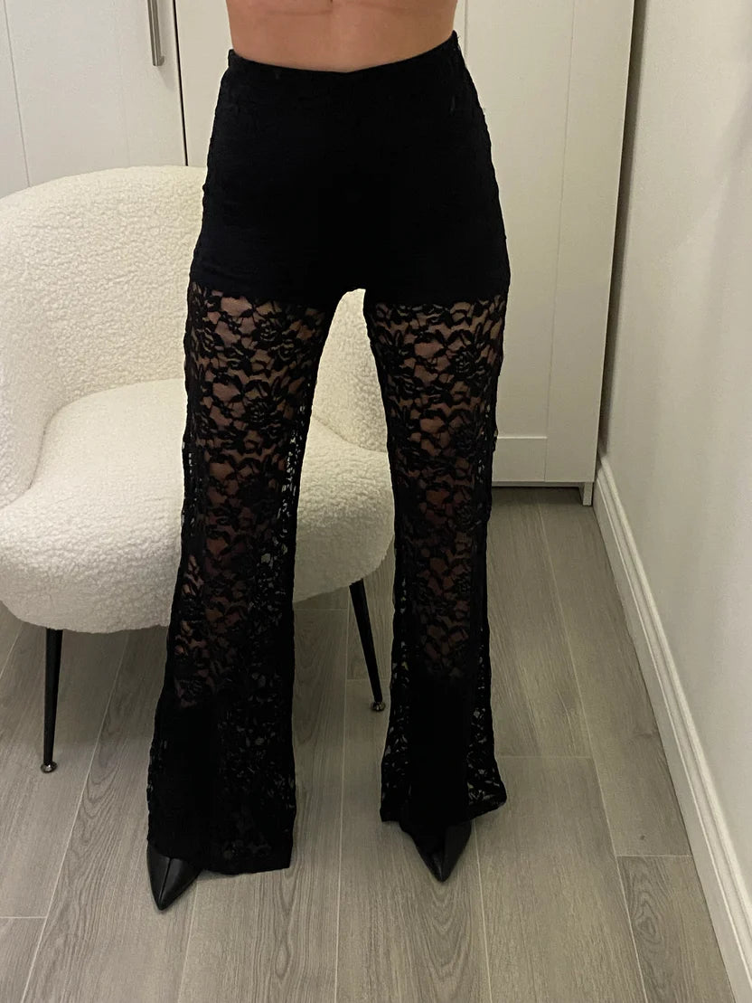 Lace floral trousers by Allana