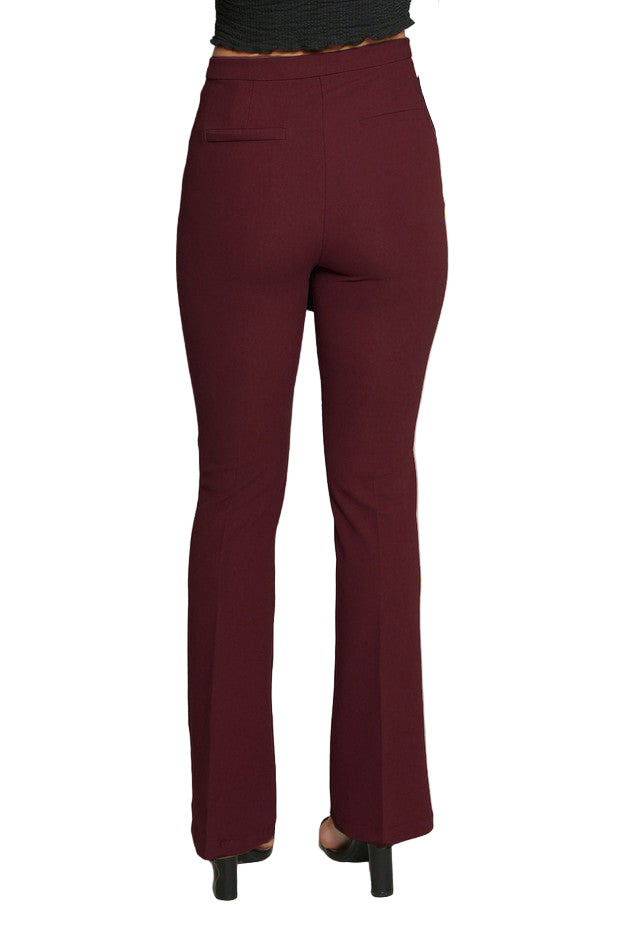 Allana  tailored burgundy flared trousers