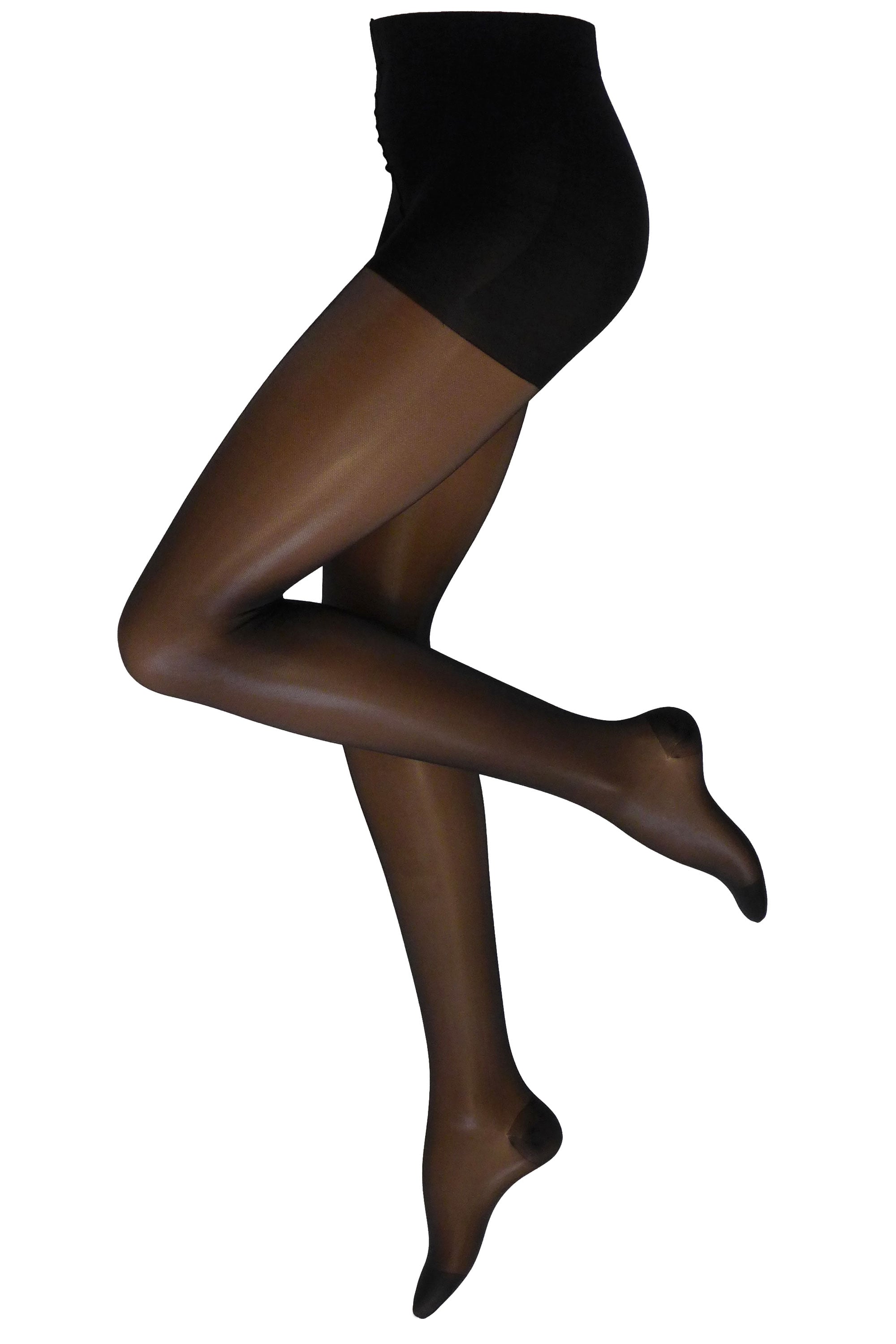 Black  active support 70 tights worn by a model on a white background