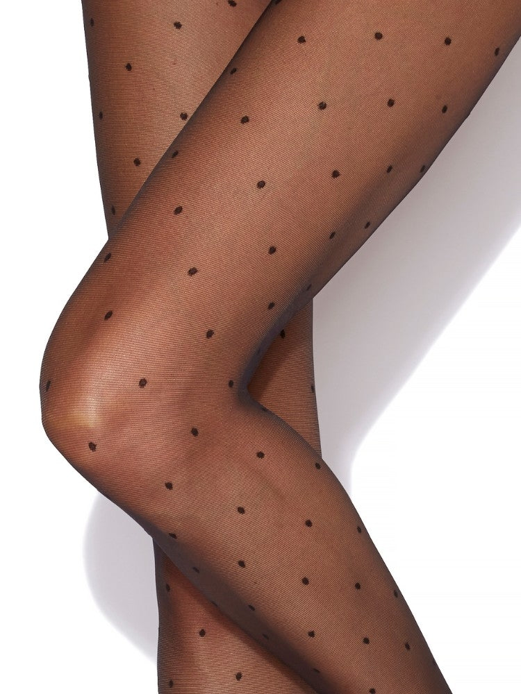 Sheer tights with spotty design by Charnos 