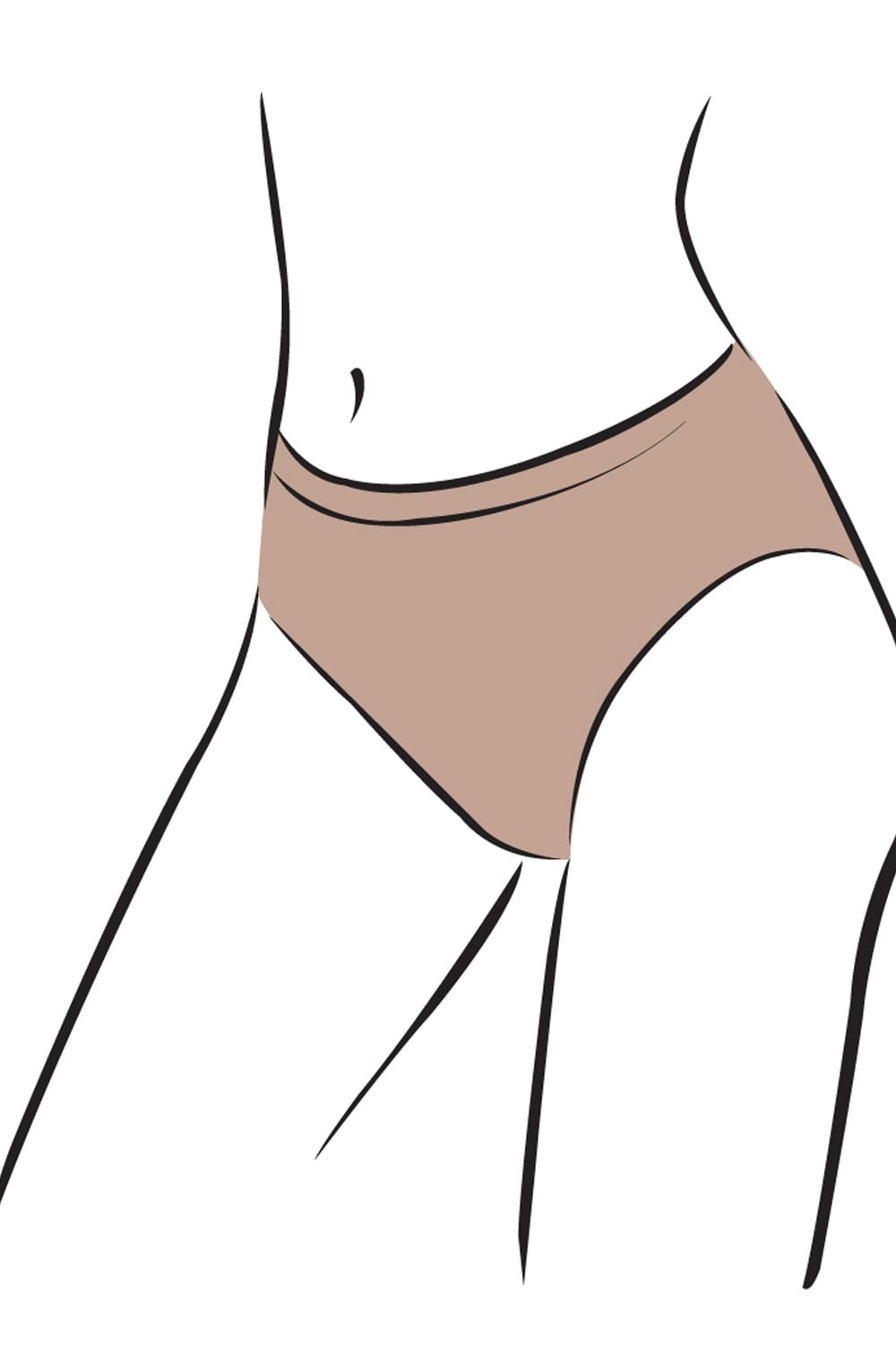 Silky dance seamless high cut brief in nude