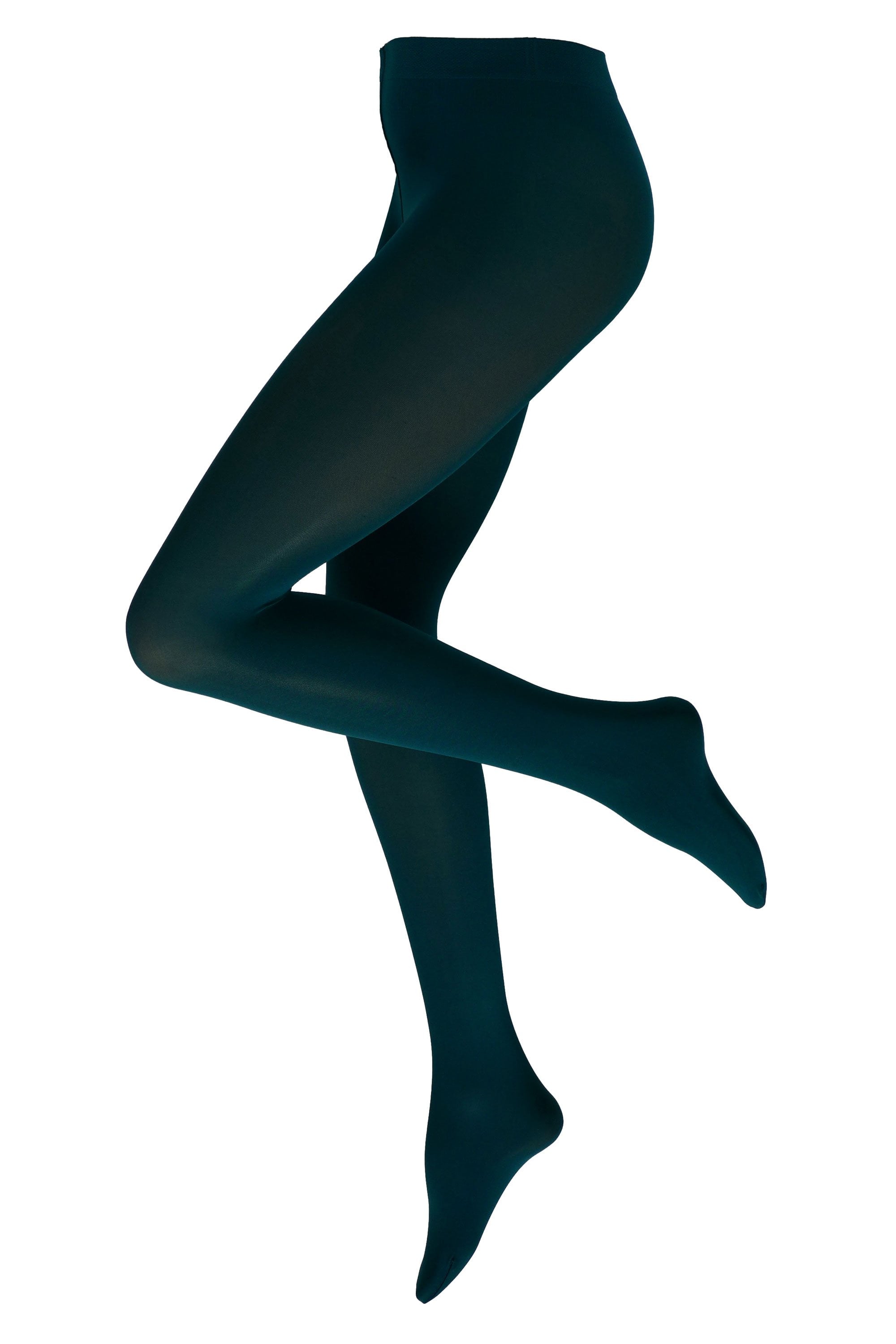 Dark green tights on a white background