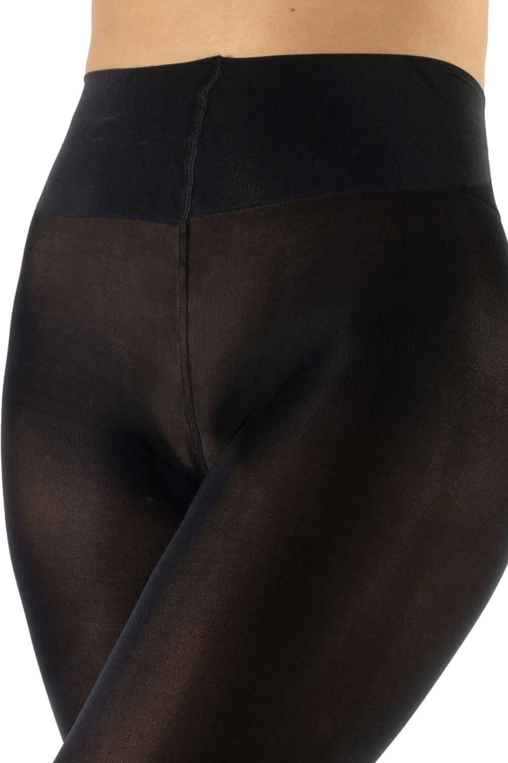 Cette plus size black tights on a white background