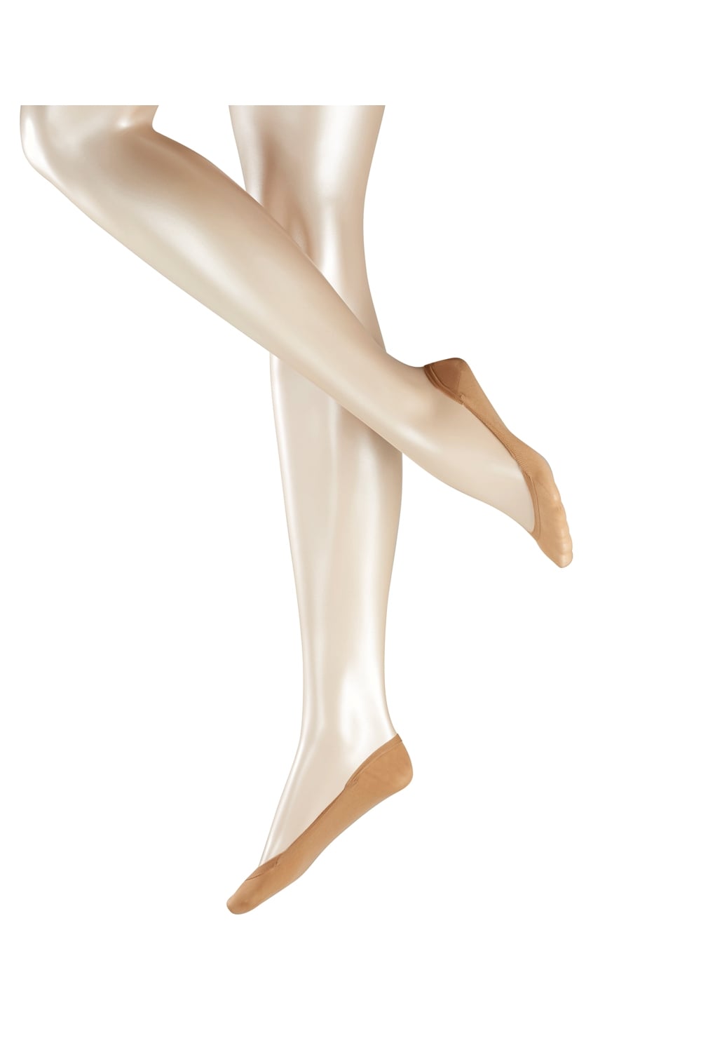 Powder coloured footlet socks worn by a mannequin on a white background