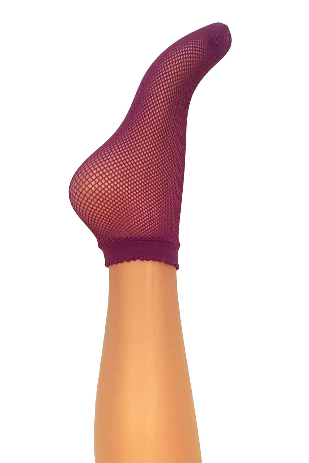 Gipsy fishnet ankle sock against a white background