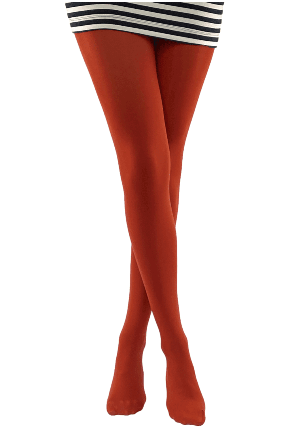Gipsy 100 denier opaque tights in Burnt Orange colour, perfect for autumn 
