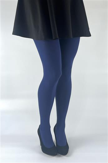 100 denier thick warm winter tights in twilight blue colour by Gipsy