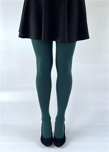 deep green thick 100 denier opaque tights by Gipsy
