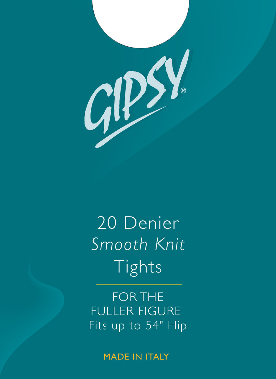 Gipsy tights packaging with text on a teal background