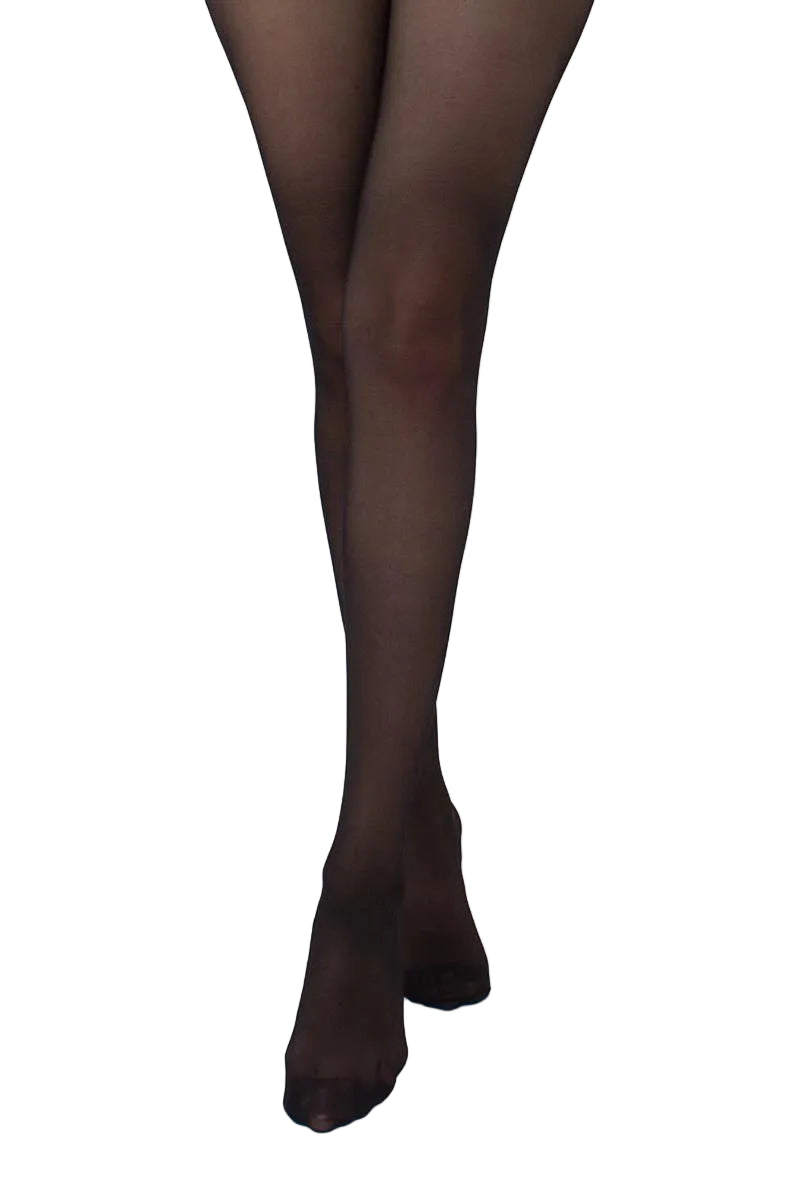 model wearing black light support tights