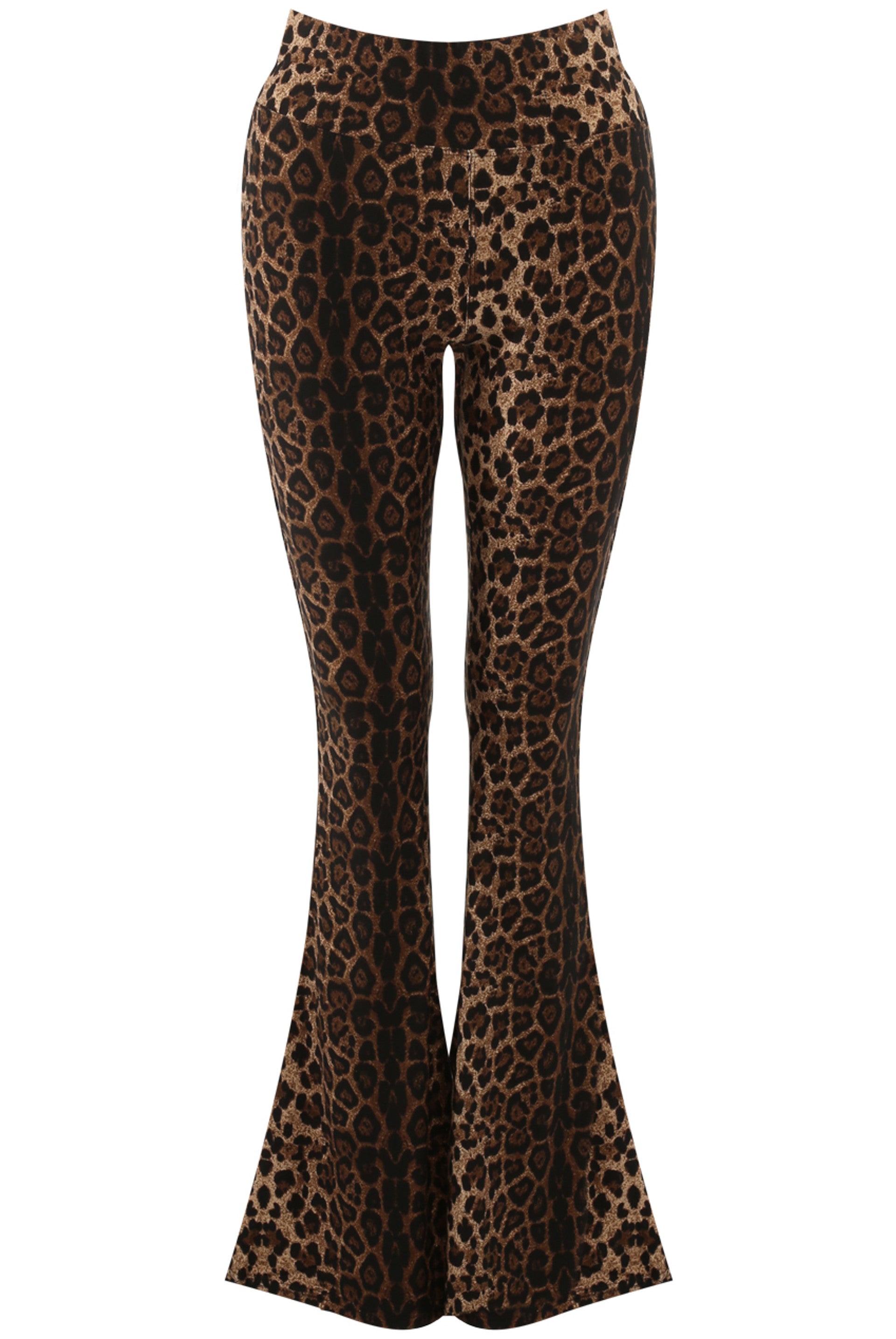 Leopard Print Flared Leggings