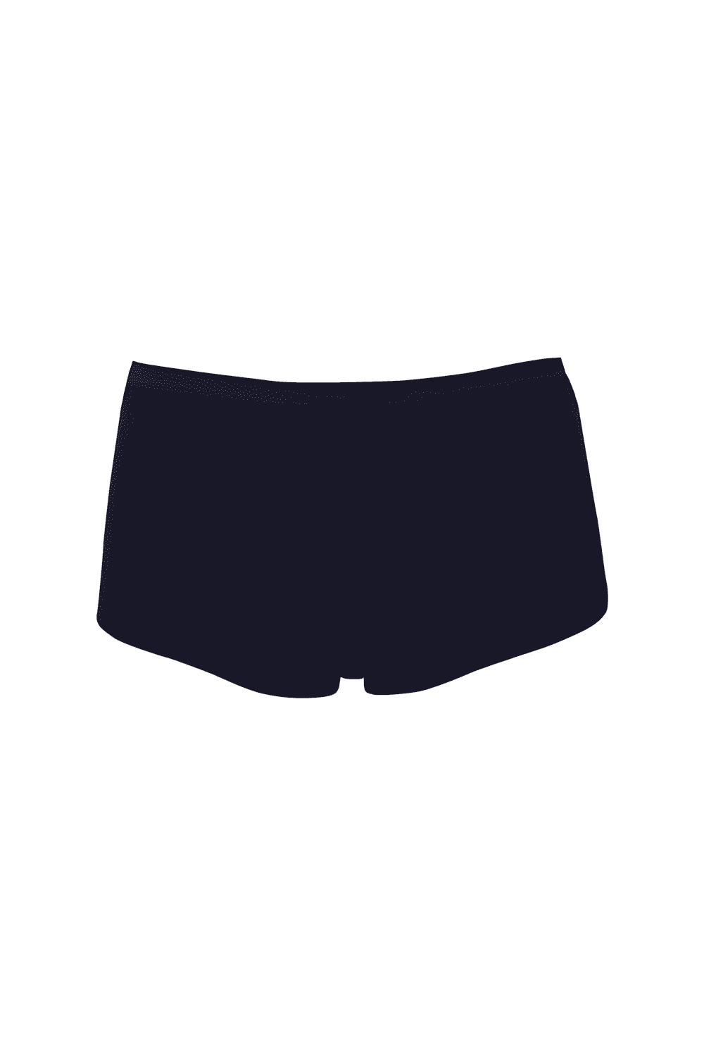 Teens first period shortie briefs on a white background