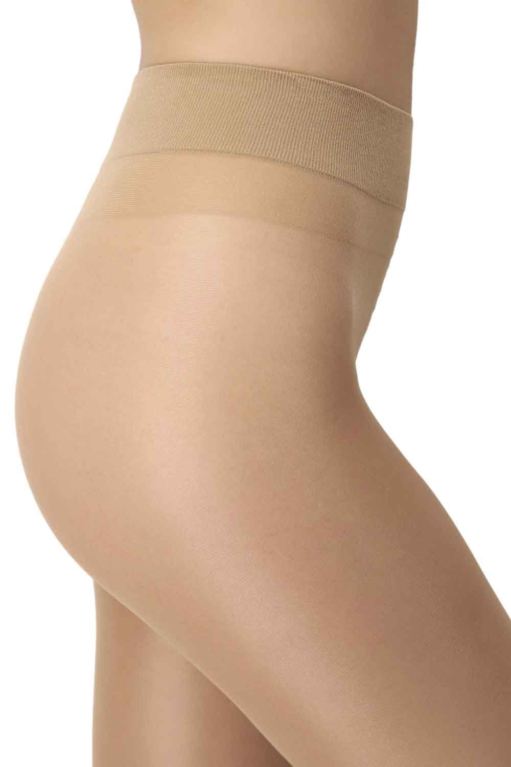 nude look 20 den tights being worn on a white background