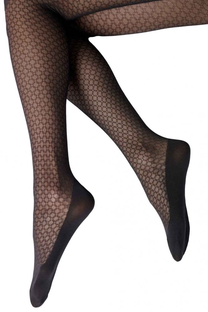 Eco Sneakers Black Chain Tights By Oroblu