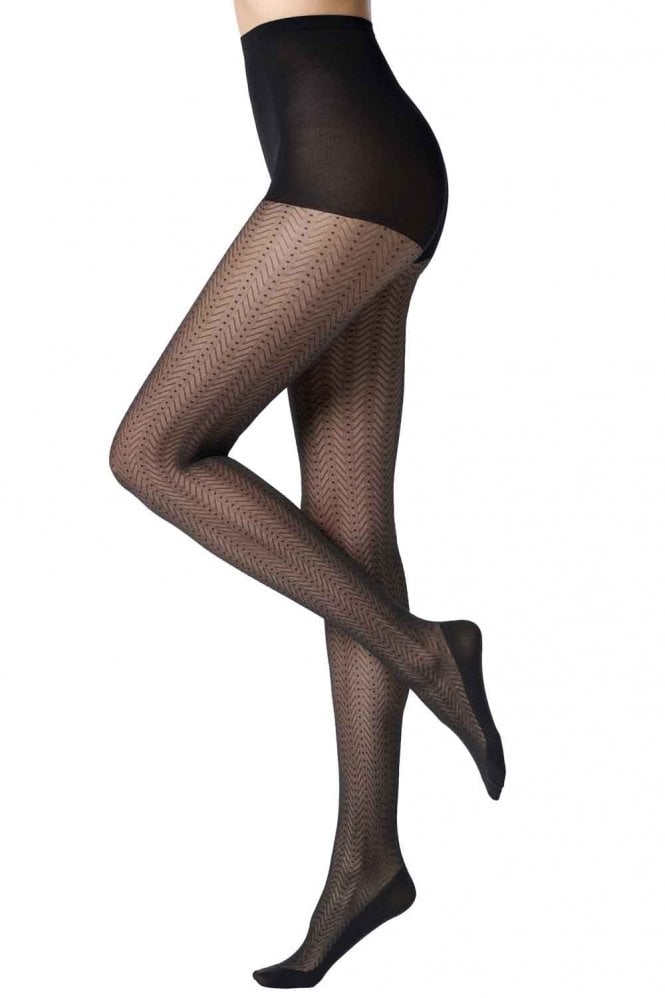 Oroblu Eco Sneaker Black Design Patterned Tights