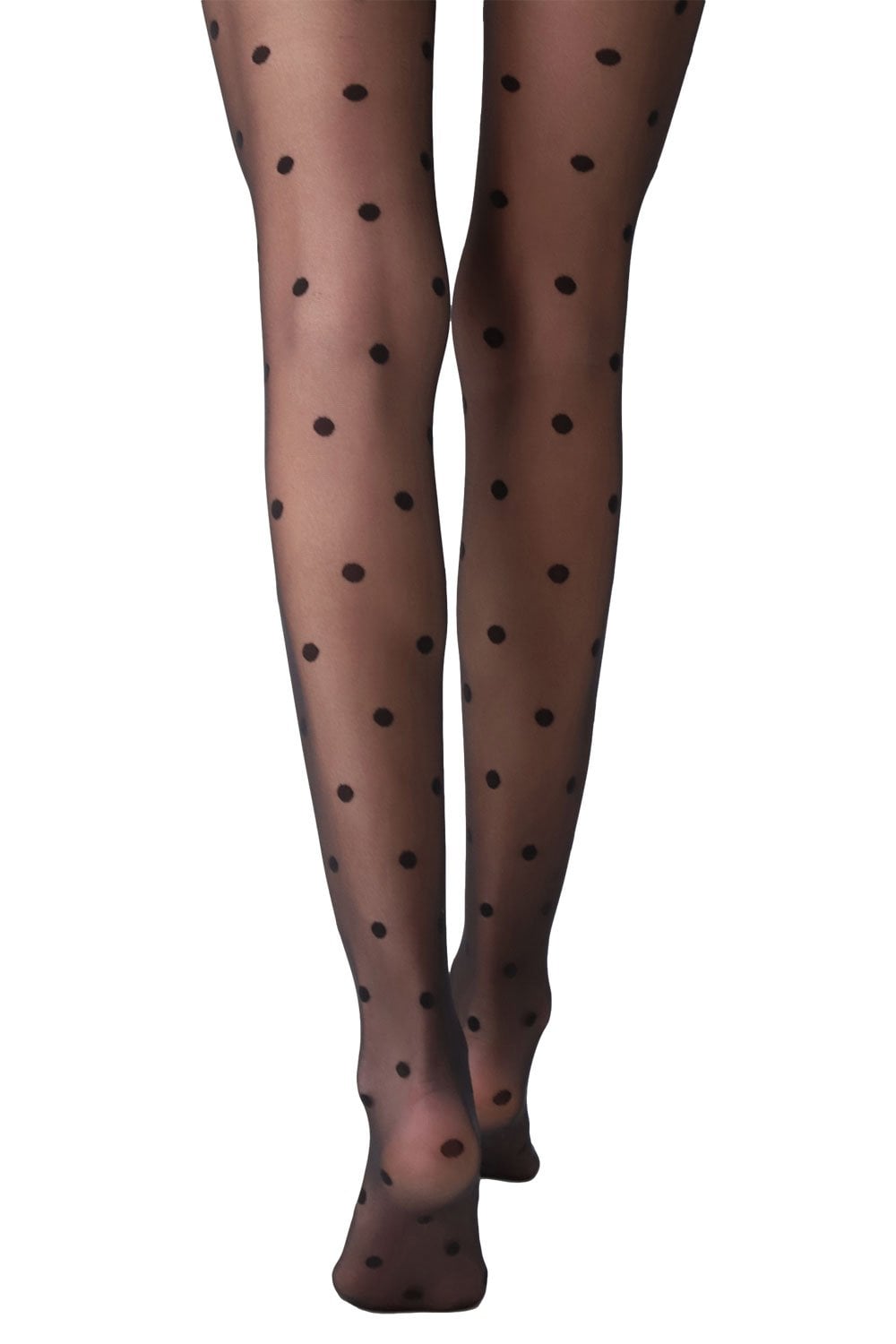 Polka dot tights on a white background