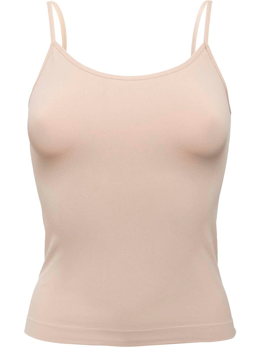 Nude cami vest on a white background