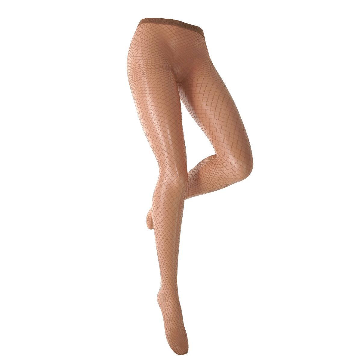 caresse coloured  fishnet tights on a white background